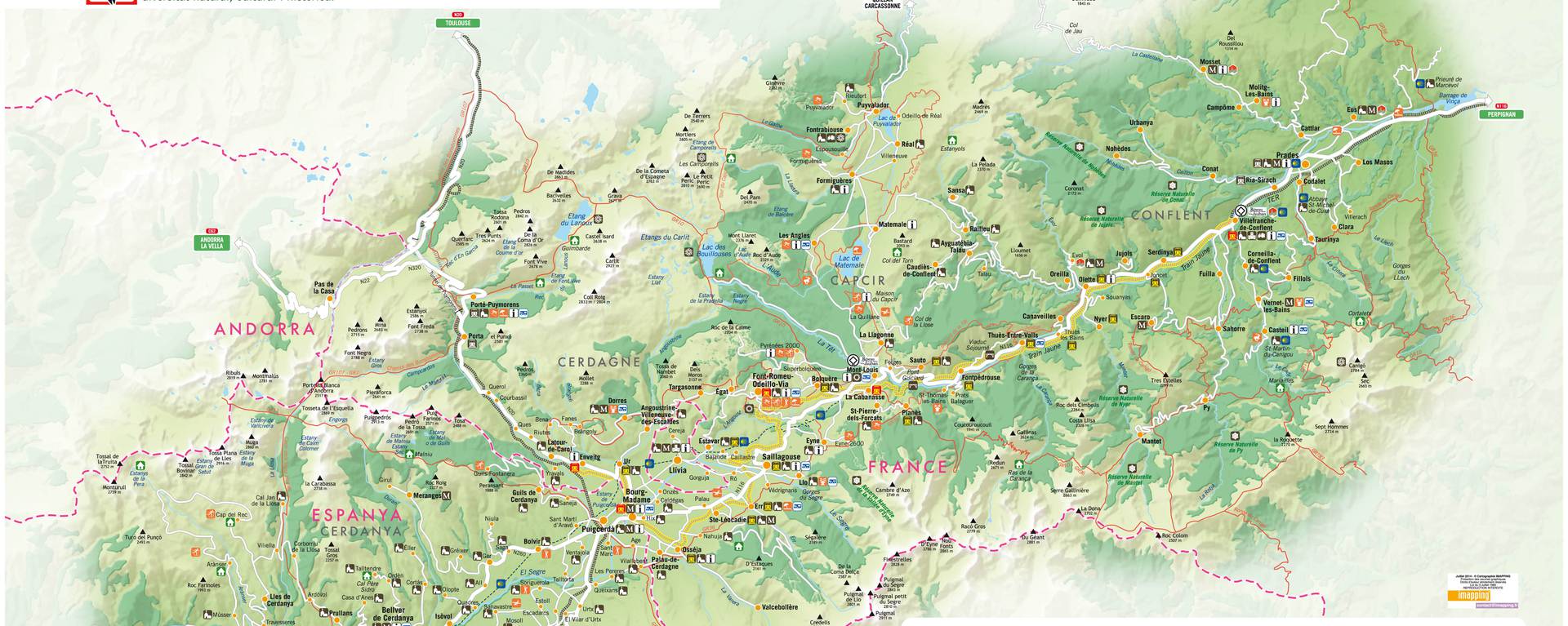 parc des pyrenees catalanes carte de france