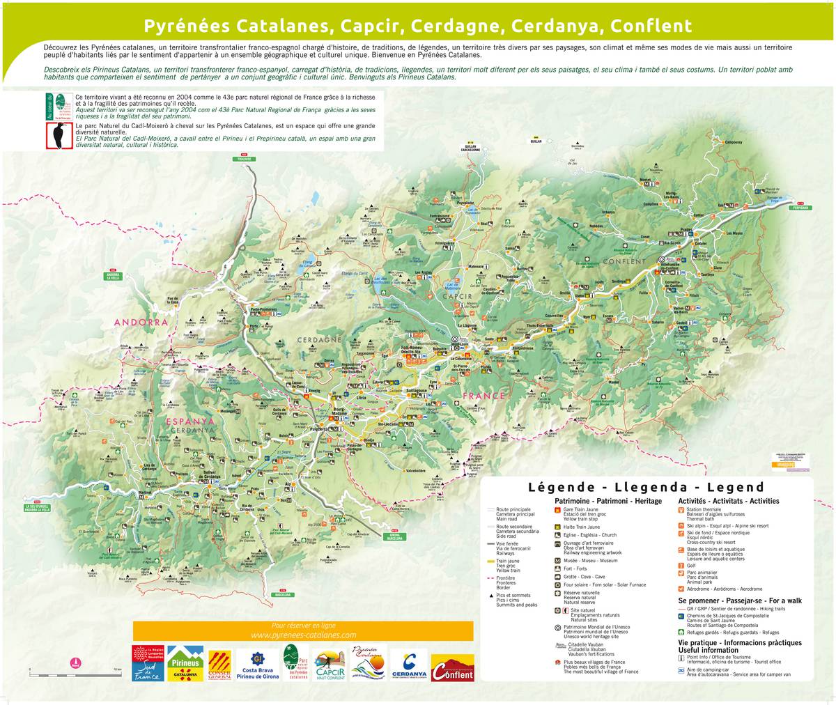 parc des pyrenees catalanes carte de france